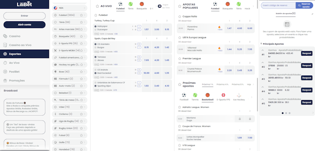 Live sport betting